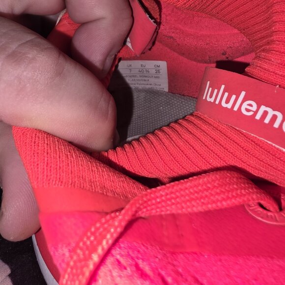 Womens Size 8.5 Lululemon Flare/White/Black Chargefeel Mid Ladies Workout Shoes - Picture 10 of 10